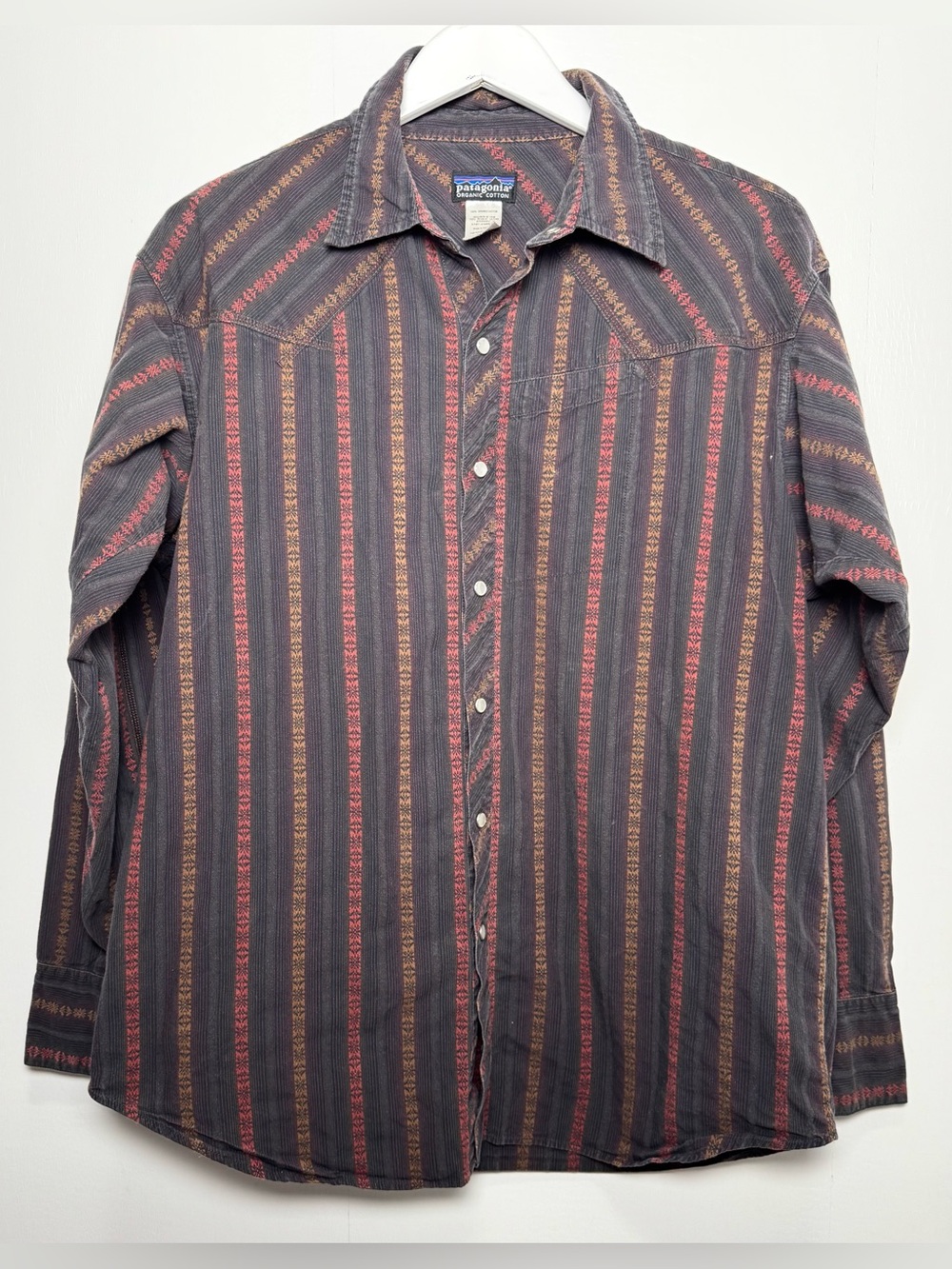 Patagonia Rhythm Organic Cotton Western Shirt Men’s L Pearl Snap